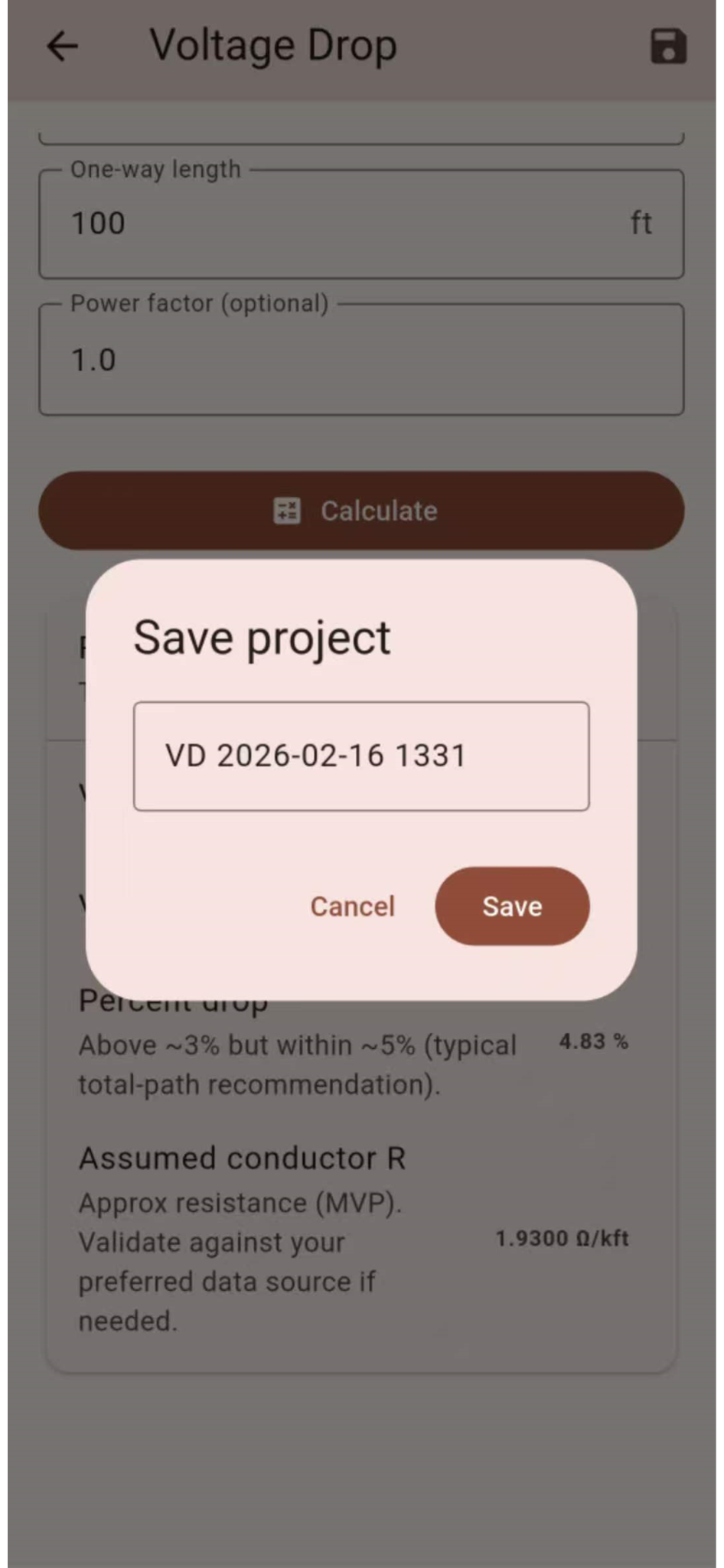 Conduit Fill PASS summary screenshot
