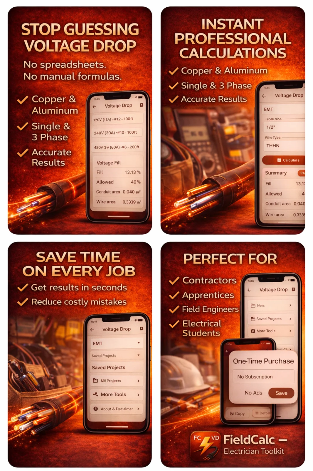 FieldCalc promo collage