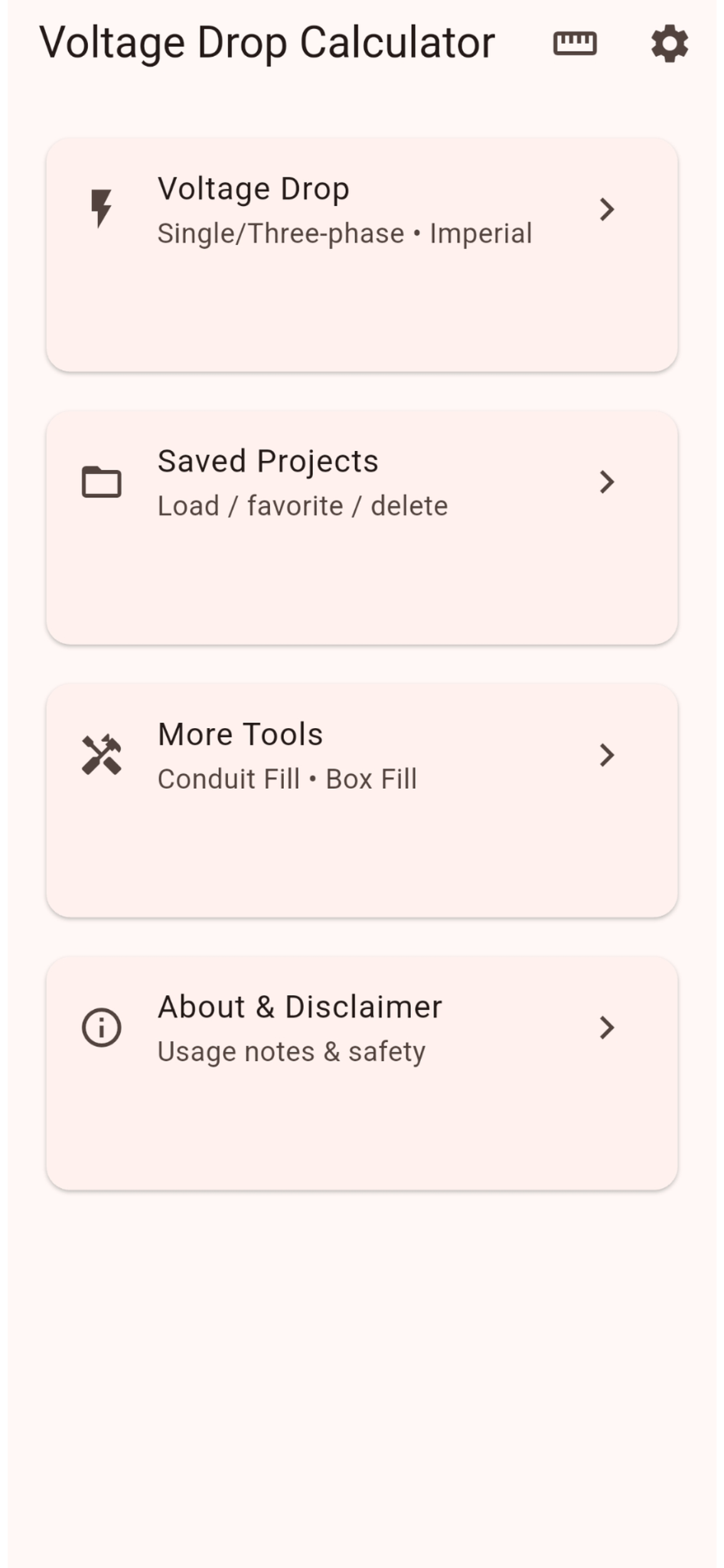 Voltage Drop screenshot